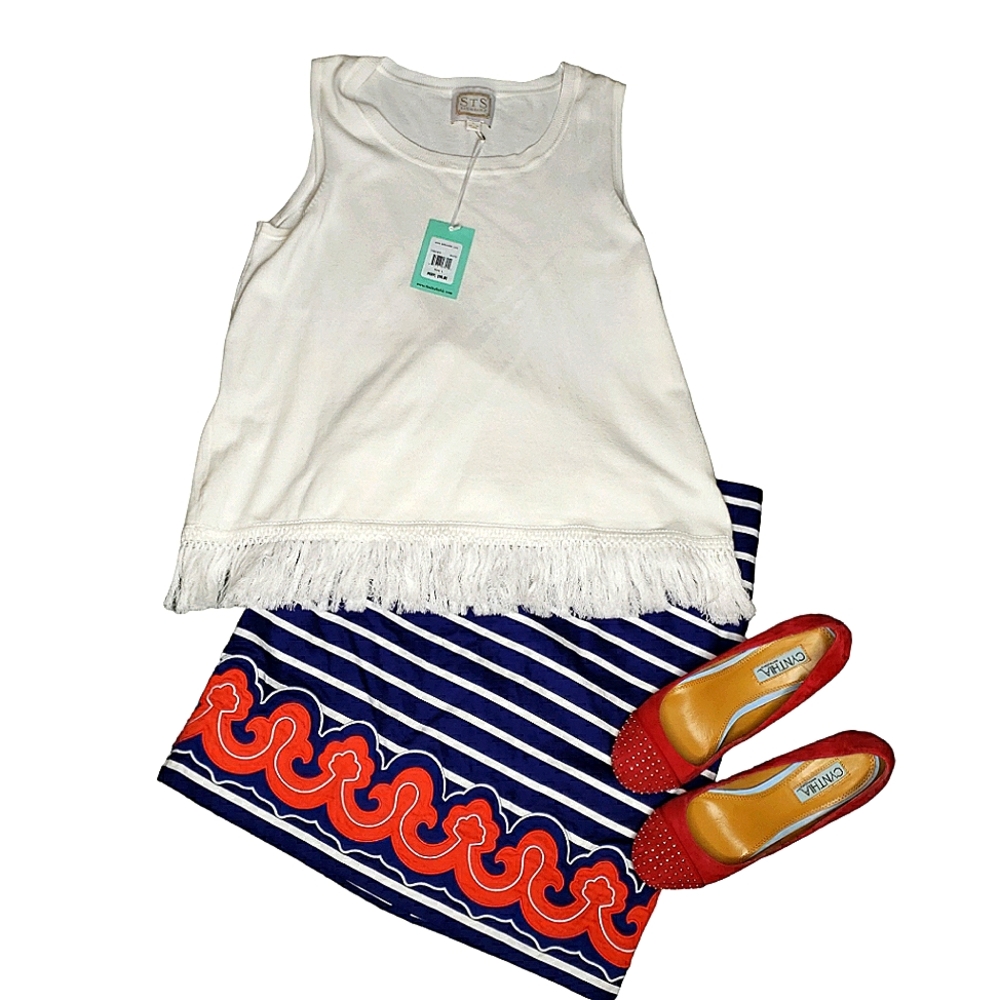 Sail to Stable sleevless knit top NWT Coastal Grandma Preppy Nautical